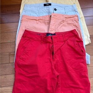 Hollister Red Cargo Shorts